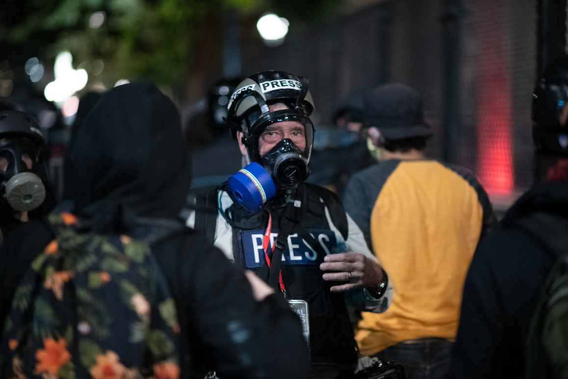 Press documenting Portland protests