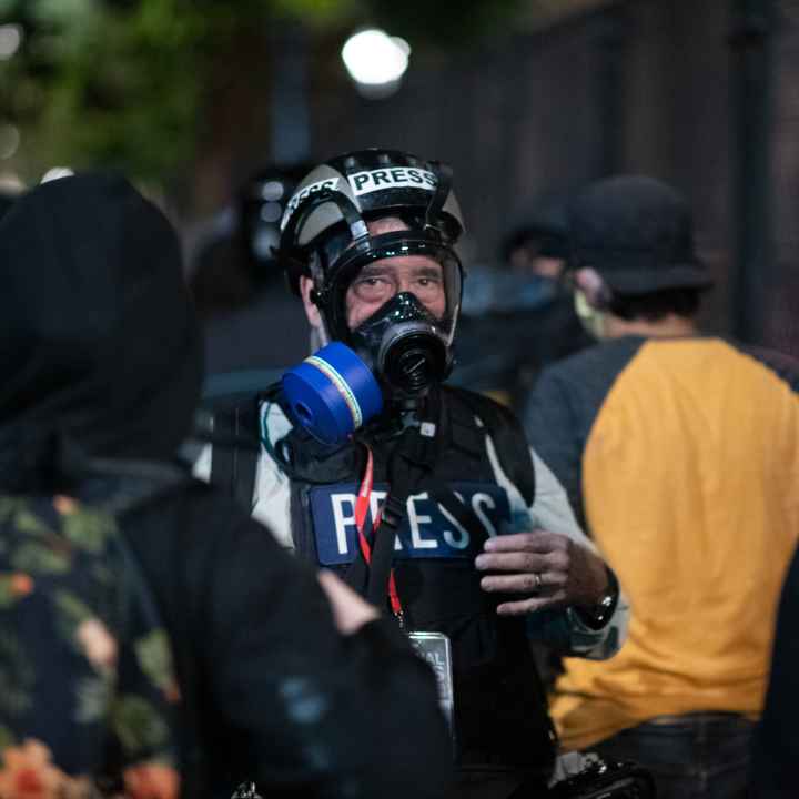 Press documenting Portland protests