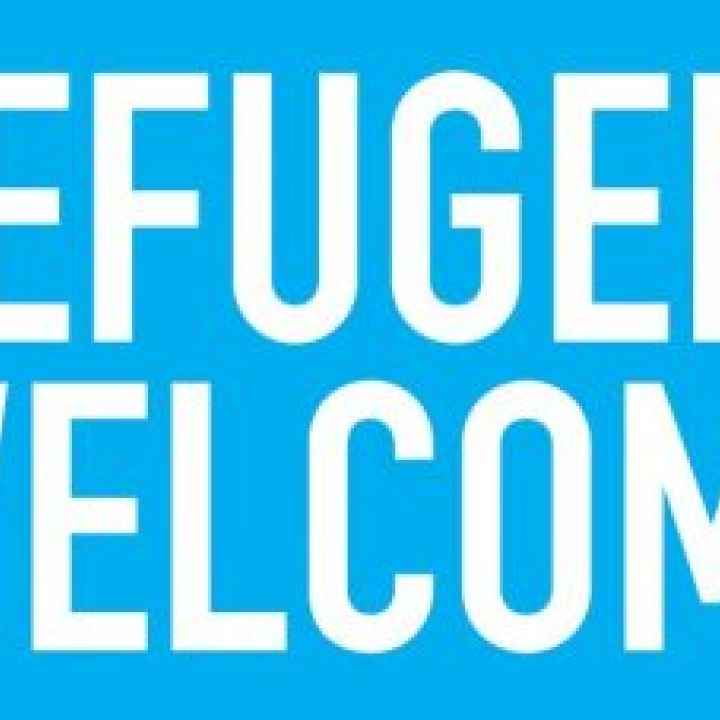 Text reads 'Refugees Welcome'